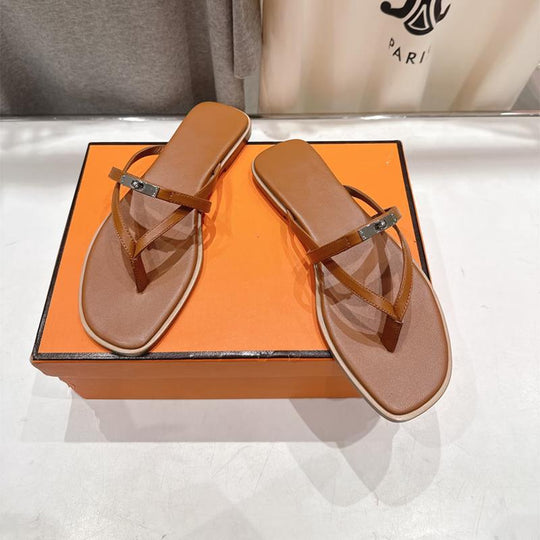 Damen Zehentrenner mit elegantem Riemendesign und bequemer Sohle EB