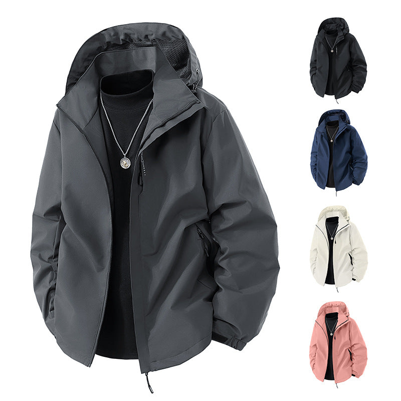 Herren nan leichte wetterfeste Softshelljacke mit verstellbarer Kapuze, winddichter Außenlage und atmungsaktivem Meshfutter EB
