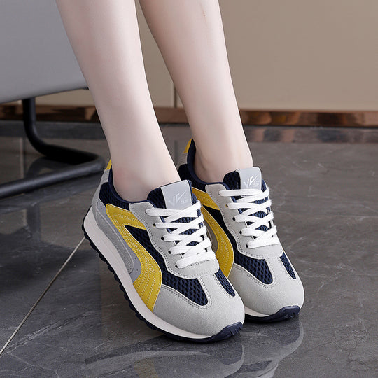 Damen Sportliche Sneakers mit atmungsaktiver Mesh-Oberfläche und dämpfender Sohle EB