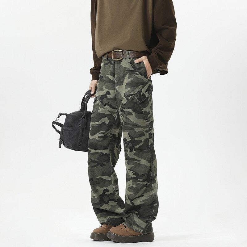 Damen Cargohose im modischen Camouflage-Design mit hohen Taschen EB