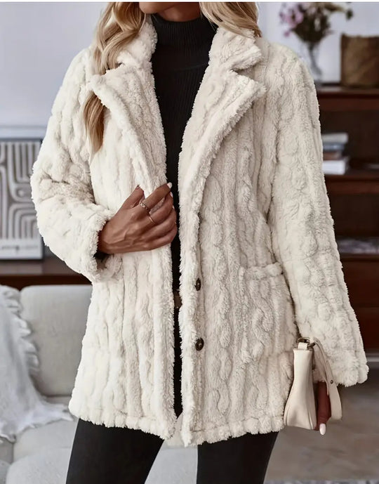 Damen Kuschelige und stilvolle Teddyjacke EB