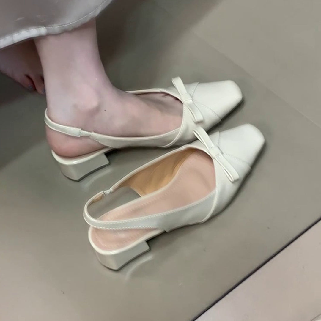 Damen elegante Slingbacks mit schicker Schleifenverzierung EB