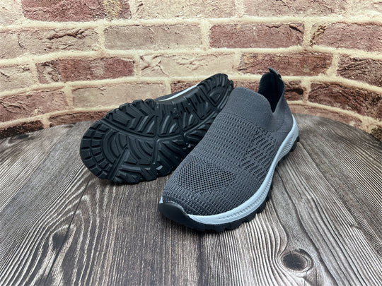 Damen Sportliche Slip-On Sneakers mit atmungsaktiver Mesh-Oberfläche EB
