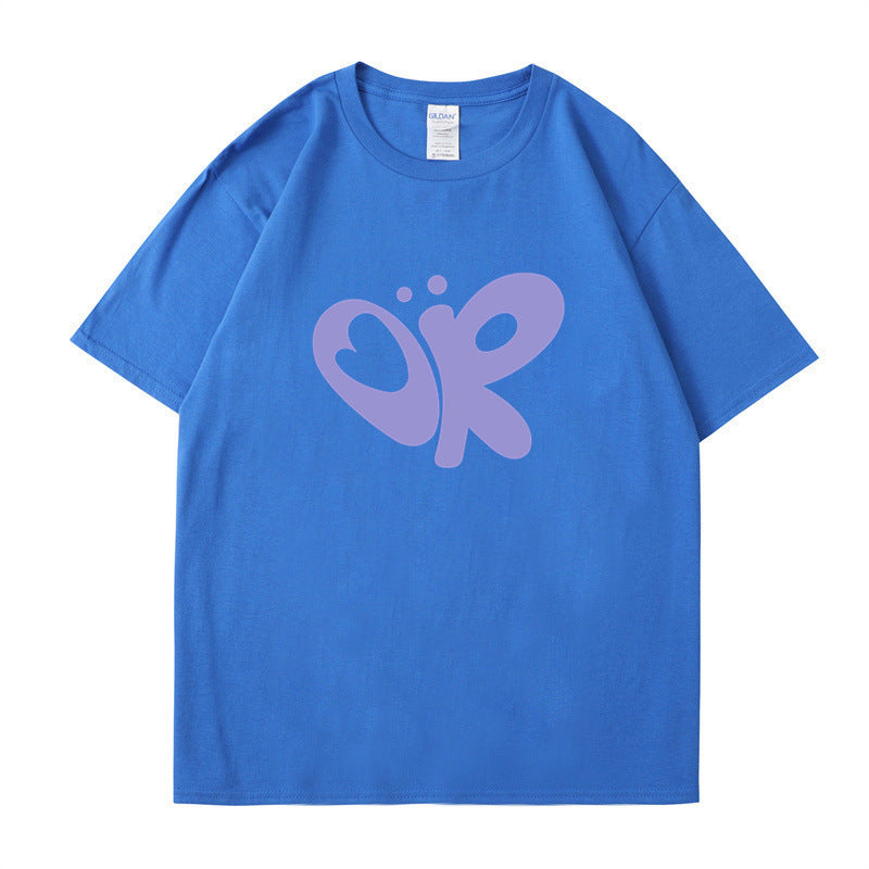 Damen lässiges T-Shirt mit einzigartigem Grafikdruck EB