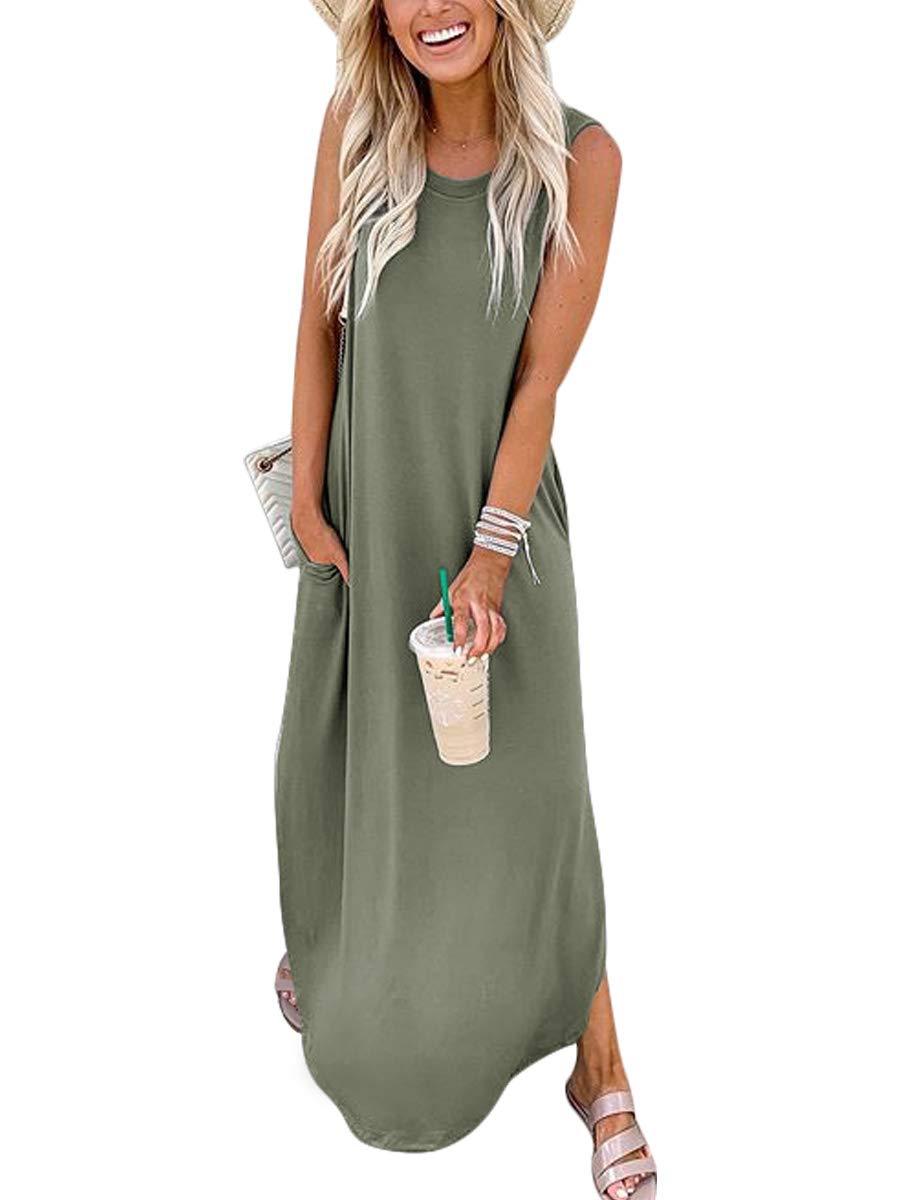 Damen Maxikleid mit lässigem Schnitt und praktischen Taschen EB