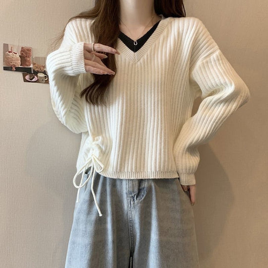 Damen lässiger Strickpullover EB