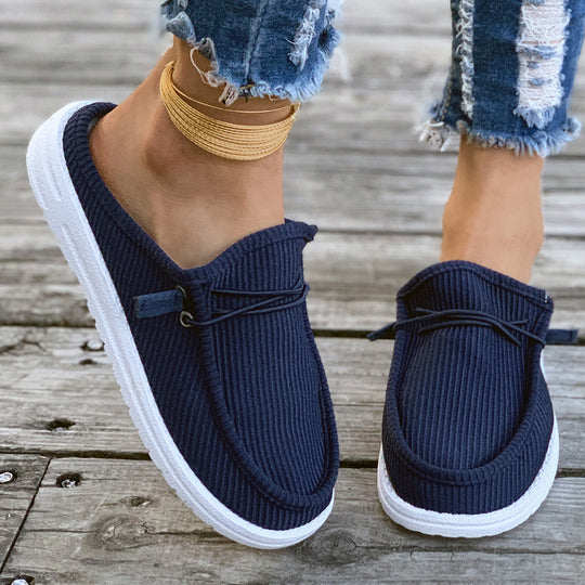 Damen Slip-On Mokassins mit attraktiver Rippstruktur EB
