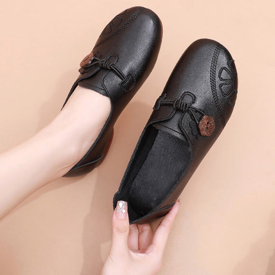 Damen Komfortable Ballerinas mit dekorativem Knotendesign EB