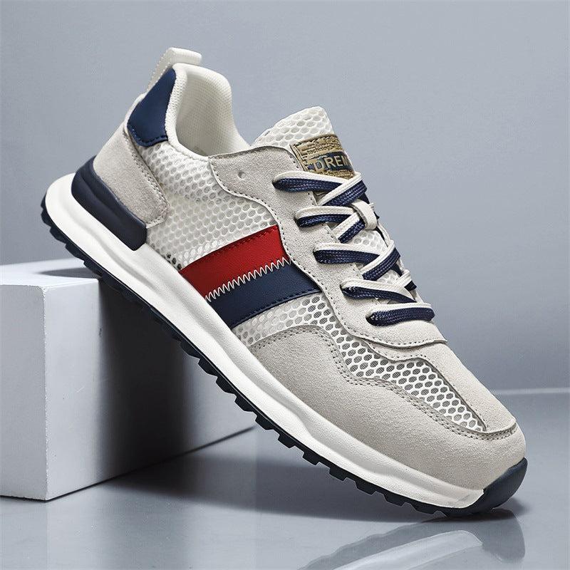 Damen Sportliche Sneakers mit atmungsaktivem Mesh-Obermaterial und stabiler Gummisohle EB