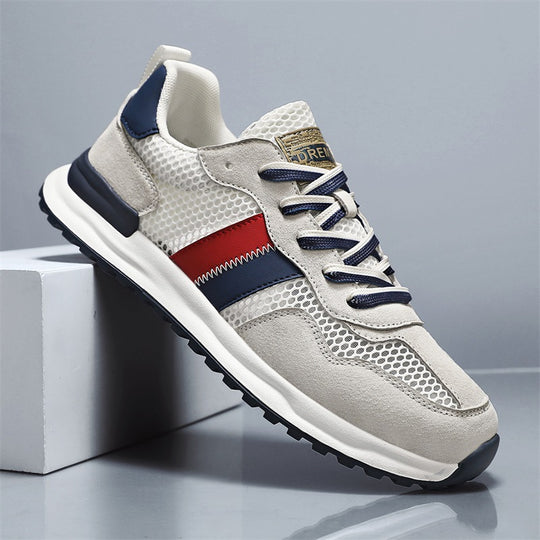 Damen Sportliche Sneakers mit atmungsaktivem Mesh-Obermaterial und stabiler Gummisohle EB