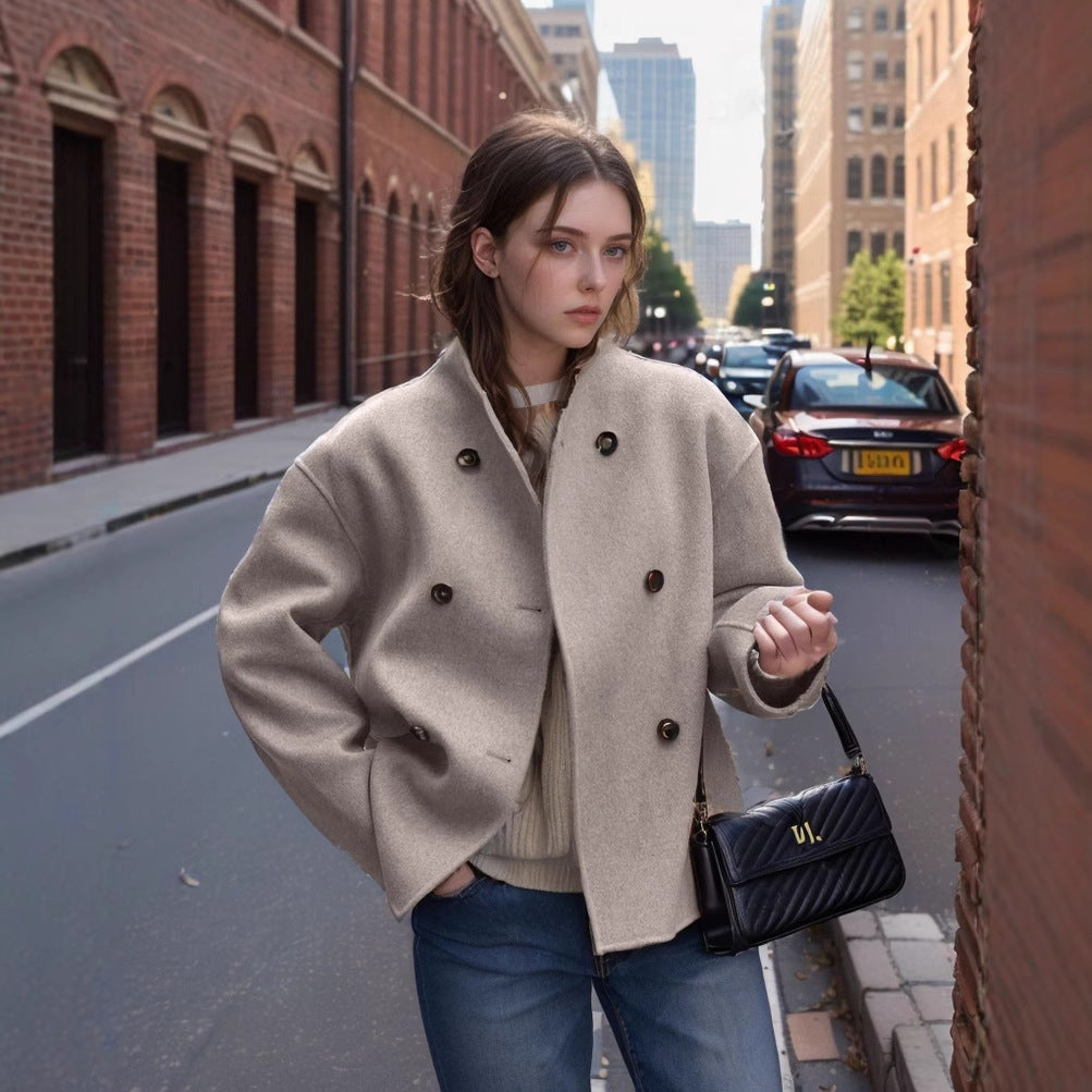 Damen modische Oversized Blazerjacke EB