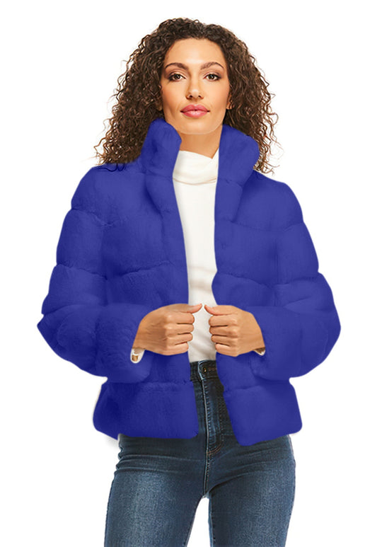 Damen Modische Daunenjacke mit hohem Kragen EB
