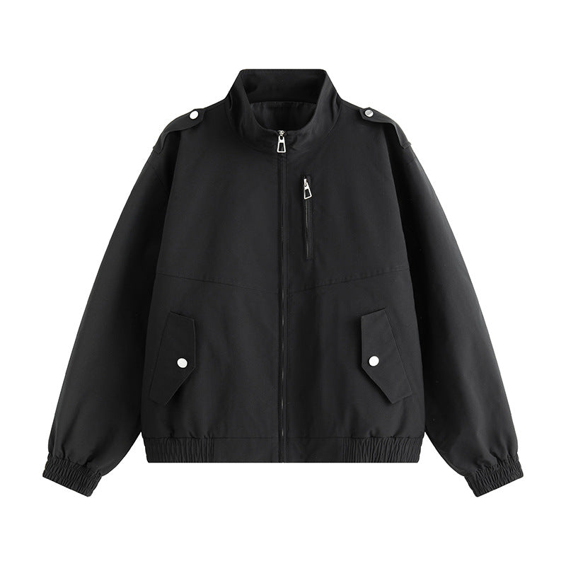 Herren praktische Freizeitjacke mit hohem Kragen und seitlichen Eingrifftaschen EB