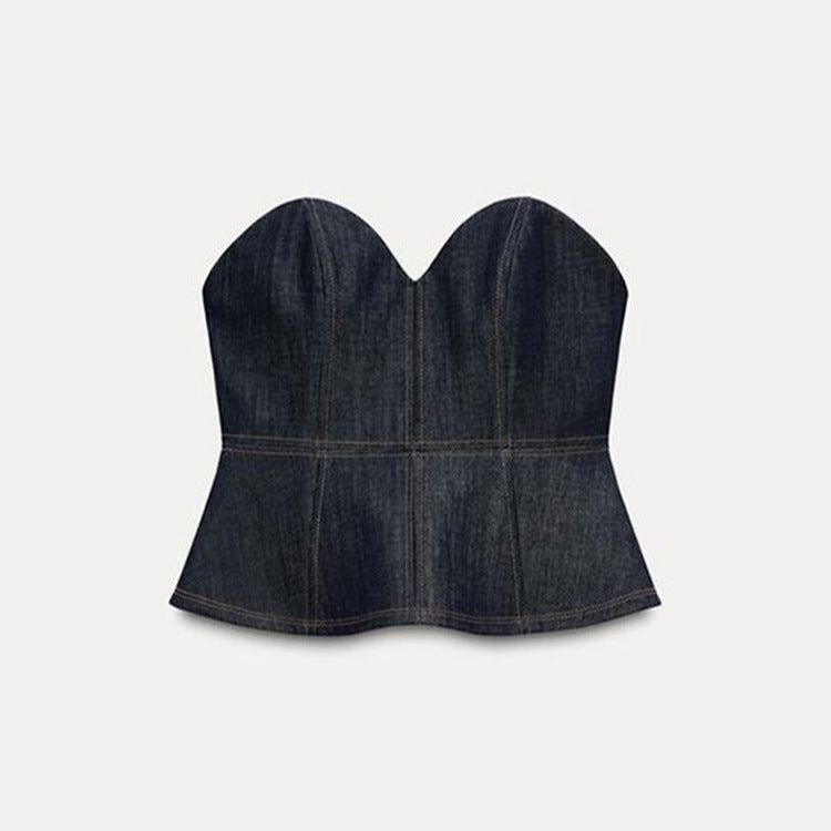 Damen Jeansblazer im modernen Look mit tailliertem Schnitt und praktischen Taschen EB