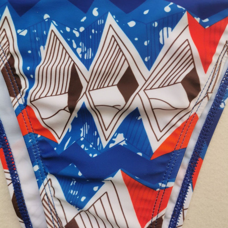 Damen Bikini-Set mit kurzem Oberteil und hohem Beinausschnitt EB