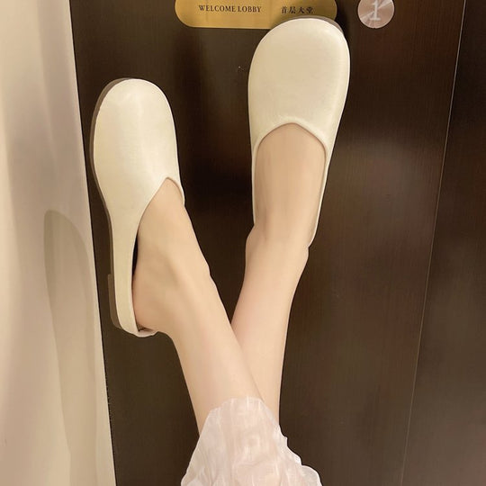 Damen modische Mules mit glänzendem Obermaterial EB