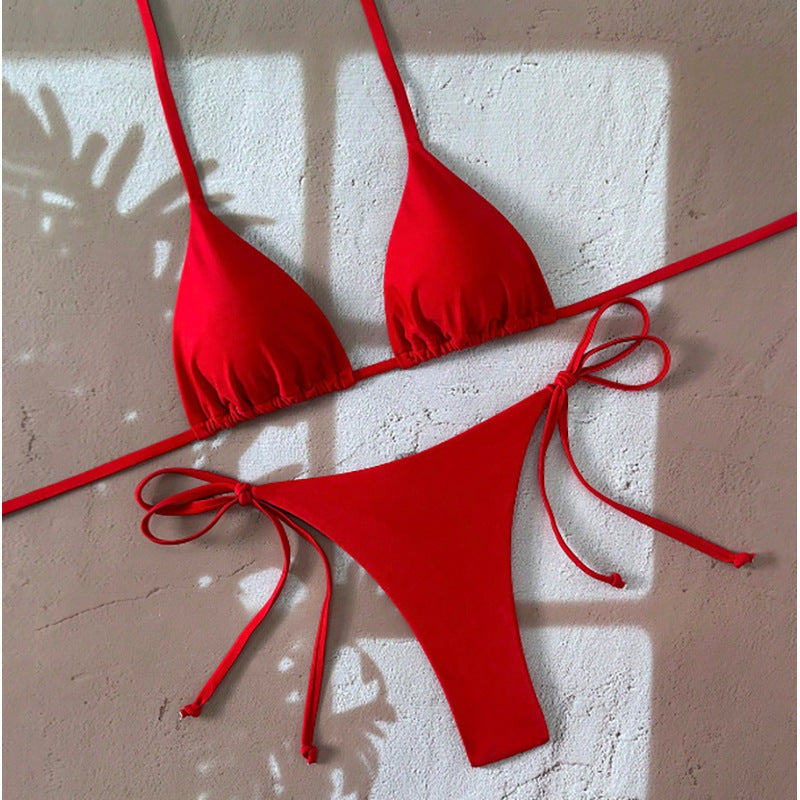 Damen Spaghetti-Träger-Bikini Set EB