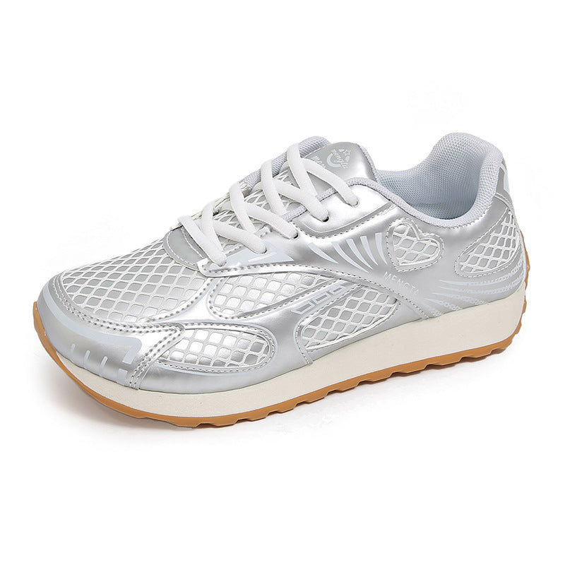 Damen Sportliche Sneakers mit atmungsaktivem Netzoberteil und flexibler Laufsohle EB