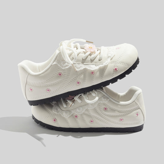 Damen Sneakers mit floralem Design und komfortabler Sohle EB