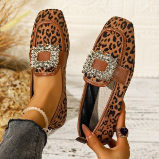Damen elegante Ballerinas mit funkelnder Schmuckapplikation EB