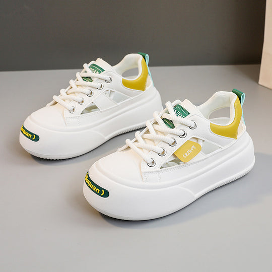 Damen modische Sneaker mit innovativem Sohlendesign und atmungsaktiver Obermaterialstruktur EB