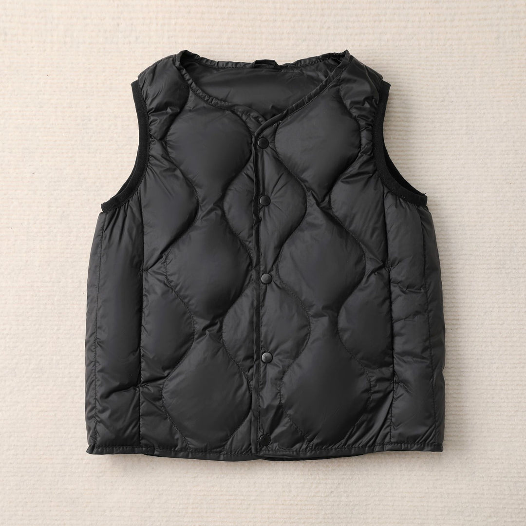 Damen Steppweste mit stylischem Quiltmuster und funktionalen Druckknöpfen EB