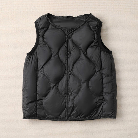 Damen Steppweste mit stylischem Quiltmuster und funktionalen Druckknöpfen EB