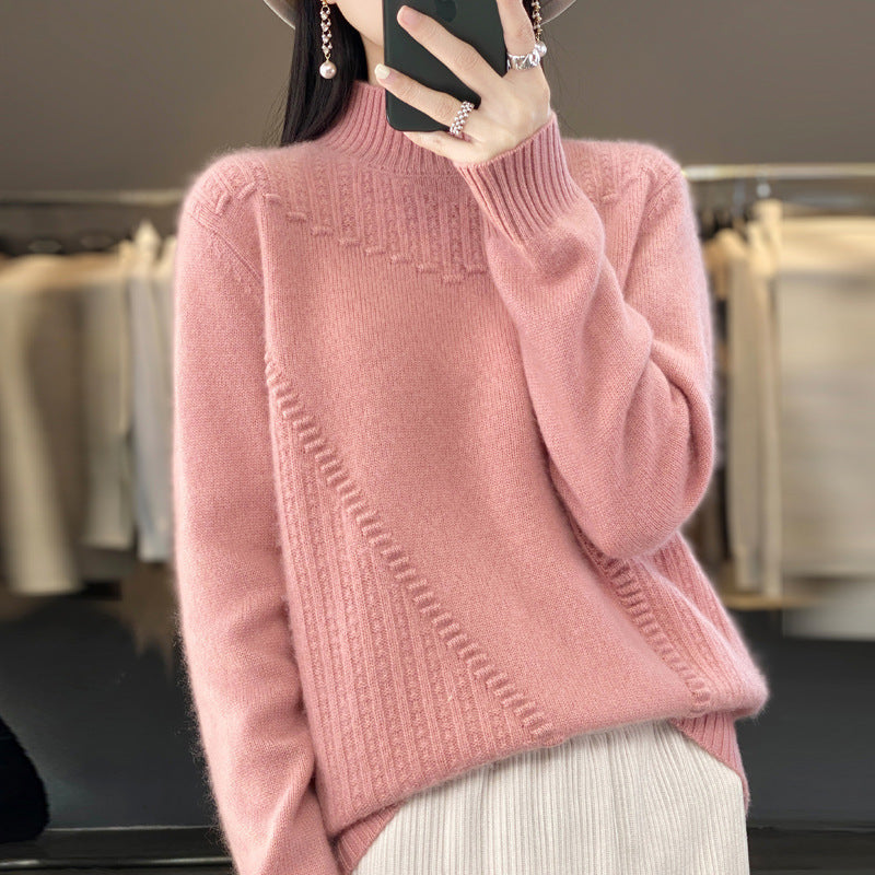 Damen Eleganter und bequemer Strickpullover mit einzigartigem Design EB