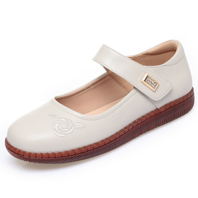 Damen Elegante Ballerinas mit komfortablem Klettverschluss EB