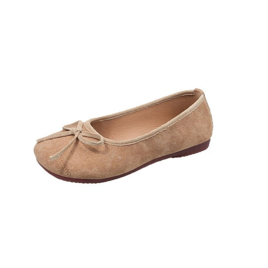 Damen klassische Ballerinas mit dekorativem Schleifenakzent EB