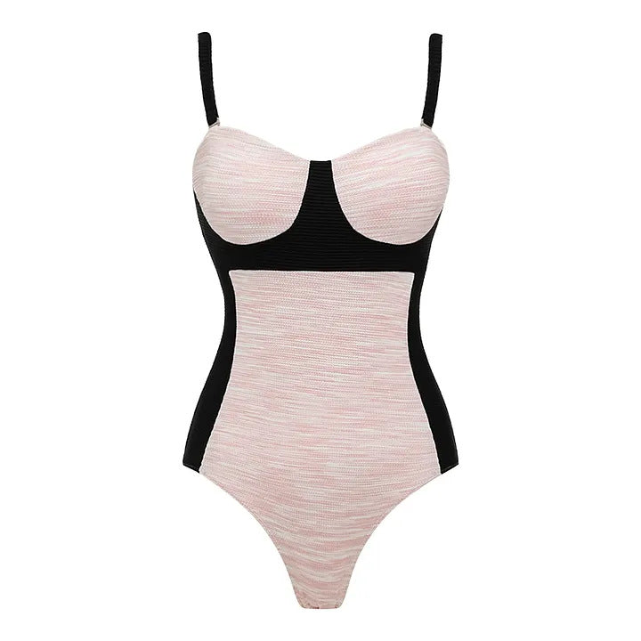 Damen Bikini-Set mit hochtailliertem Höschen und modischem Oberteil EB