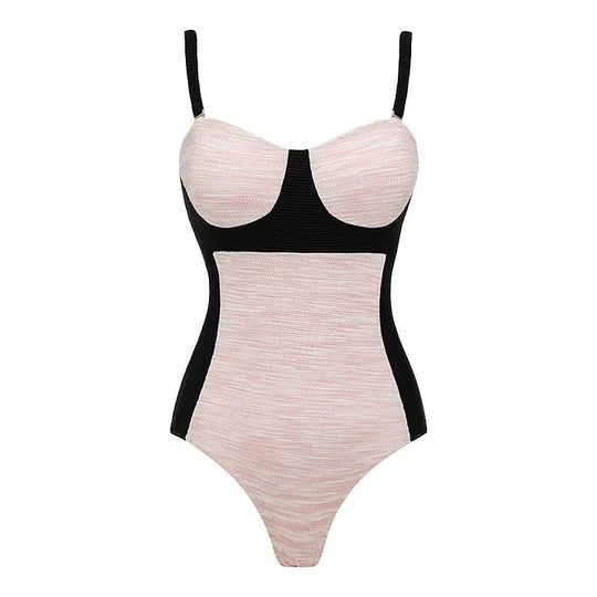 Damen Bikini-Set mit hochtailliertem Höschen und modischem Oberteil EB