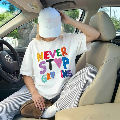 Damen T-Shirt mit kreativem motivierendem Schriftzug EB