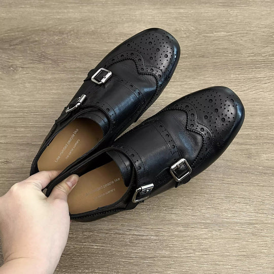 Damen elegante Schnürschuhe mit dekorativem Schnallenverschluss EB