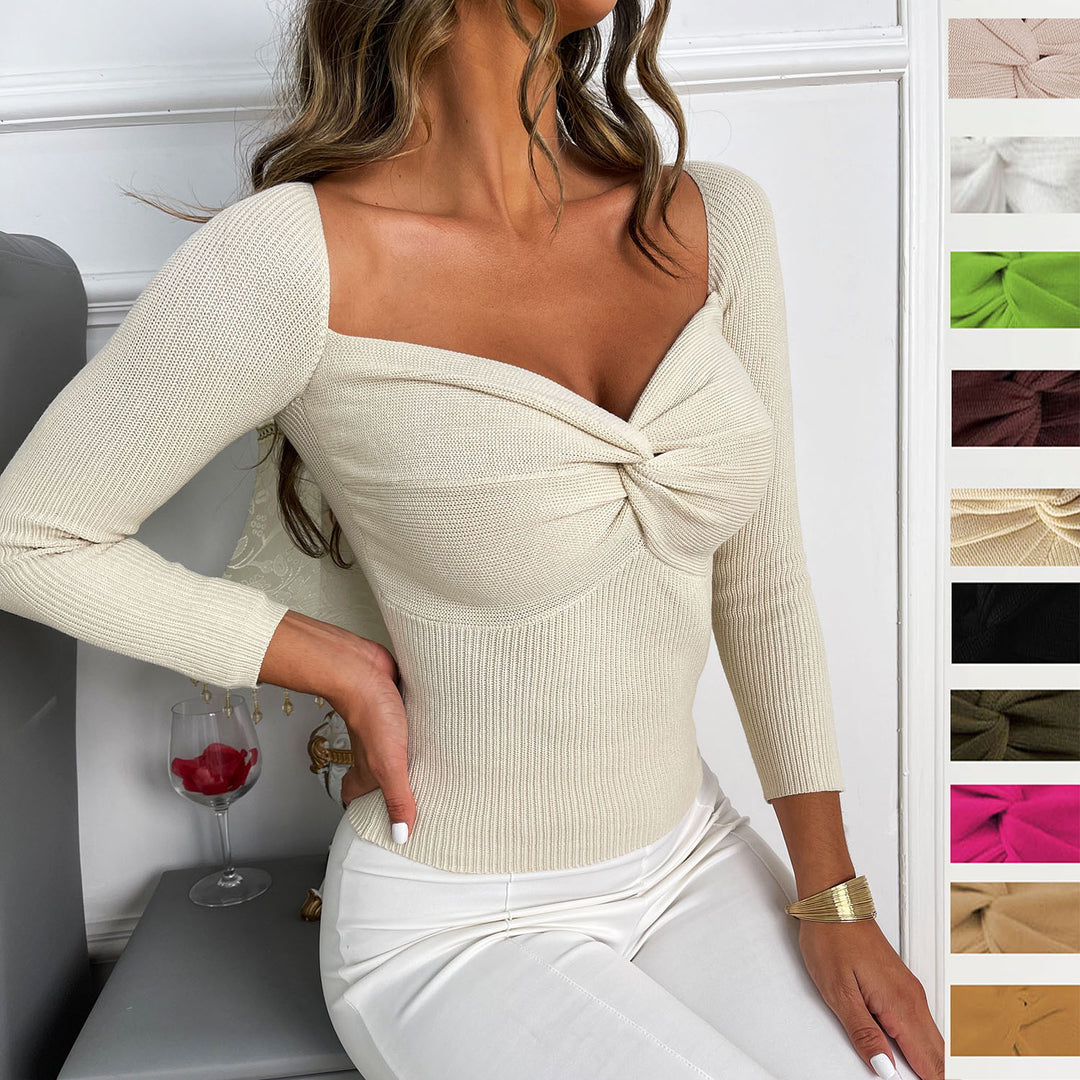 Damen Langarmshirt mit Twist-Detail EB