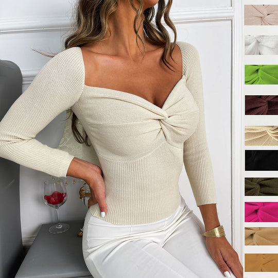 Damen Langarmshirt mit Twist-Detail EB