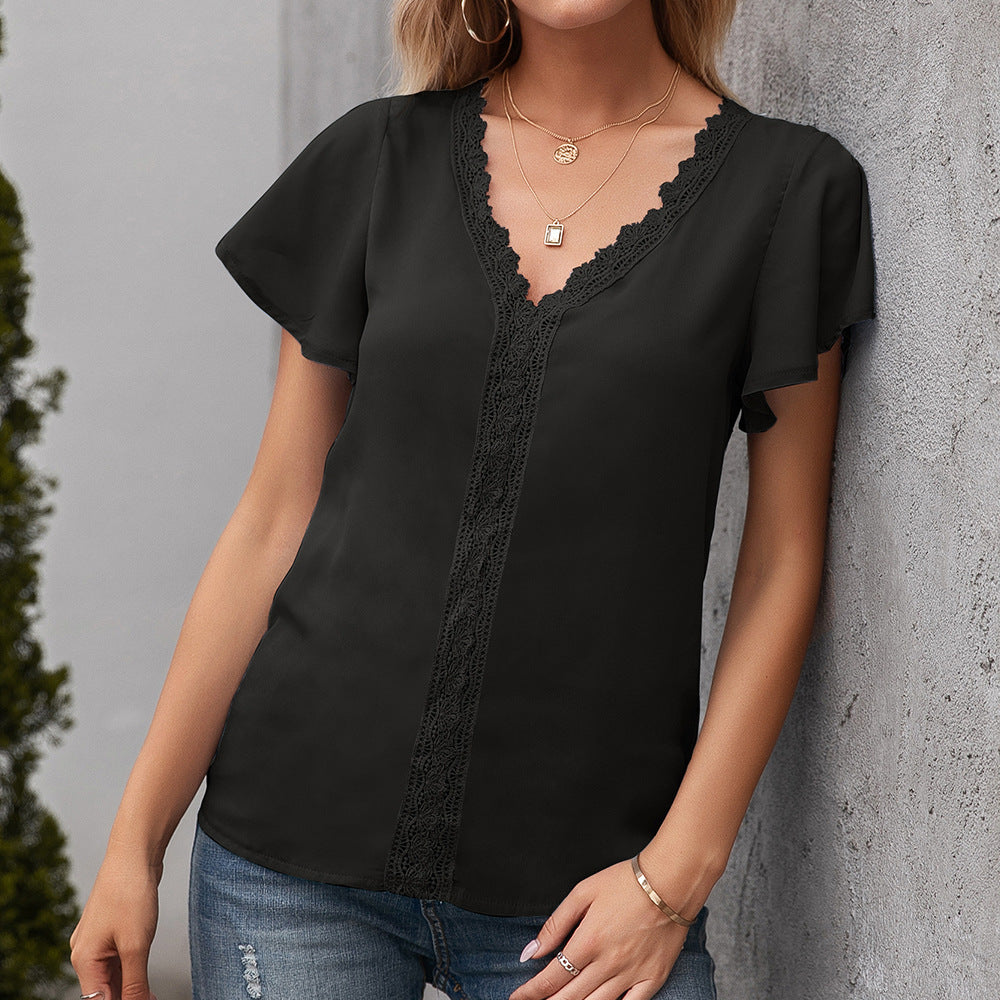 Damen Spitzenbluse EB