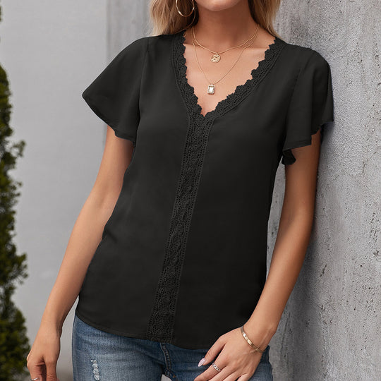 Damen Spitzenbluse EB