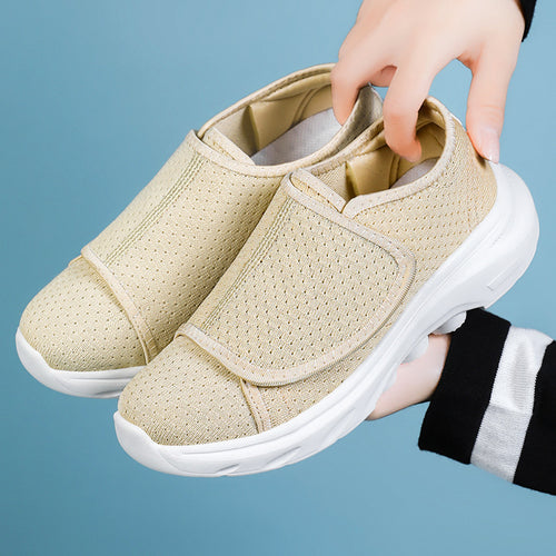 Damen Bequeme Slip-On Sneaker mit elastischem Obermaterial und rutschfester Sohle EB