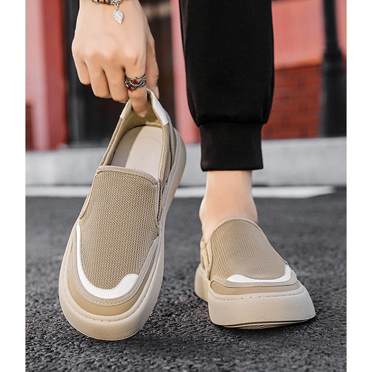 Damen Atmungsaktive Slip-On Sneakers mit elastischen Einsätzen EB
