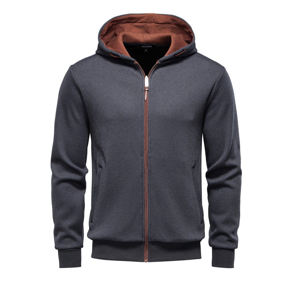 Herren funktionale Sweatjacke mit praktischer Kapuze und modernem Reißverschluss EB