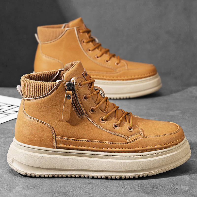 Damen High-Top Sneakers mit praktischem Reißverschluss und robustem Sohlenprofil EB