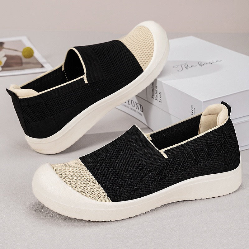 Damen Atmungsaktive Slip-On Sneakers mit flexiblem Obermaterial EB