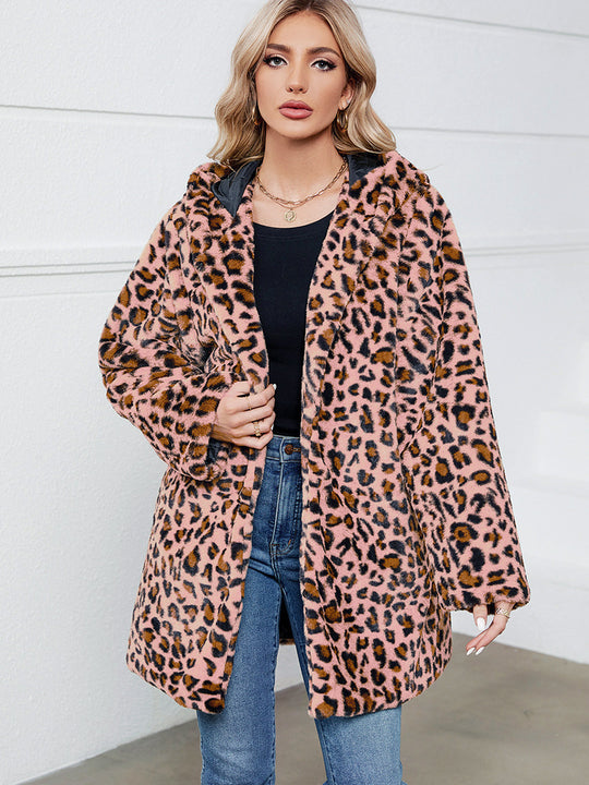 Damen futuristische Leopardenfelljacke EB