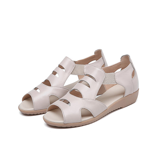 Damen Komfortable Sandalen mit modischen Cut-Outs und elastischen Riemen EB