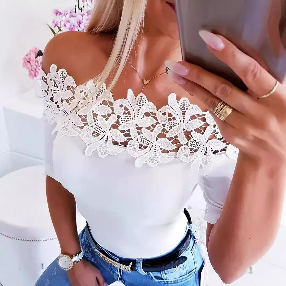 Damen Eleganter Body mit Spitzendetails EB