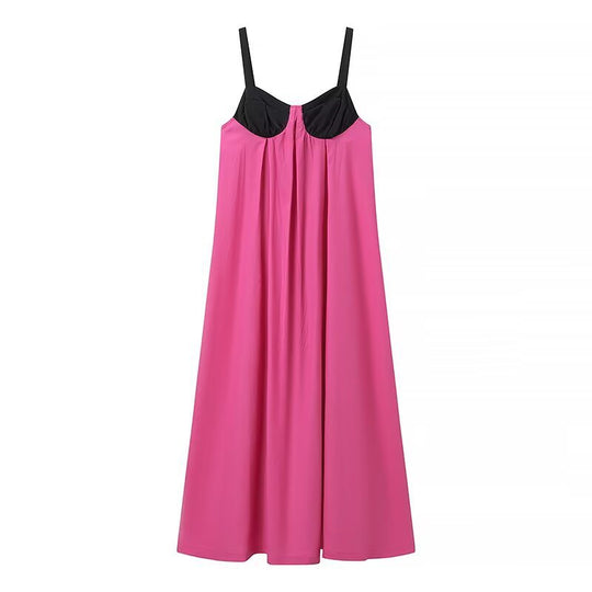 Damen Maxikleid mit geformtem Oberteil und schwingendem Rock EB