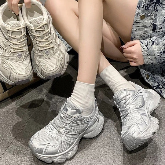 Damen Komfortable Lauf Sneakers mit atmungsaktivem mesh-Obermaterial und dämpfender Sohle EB