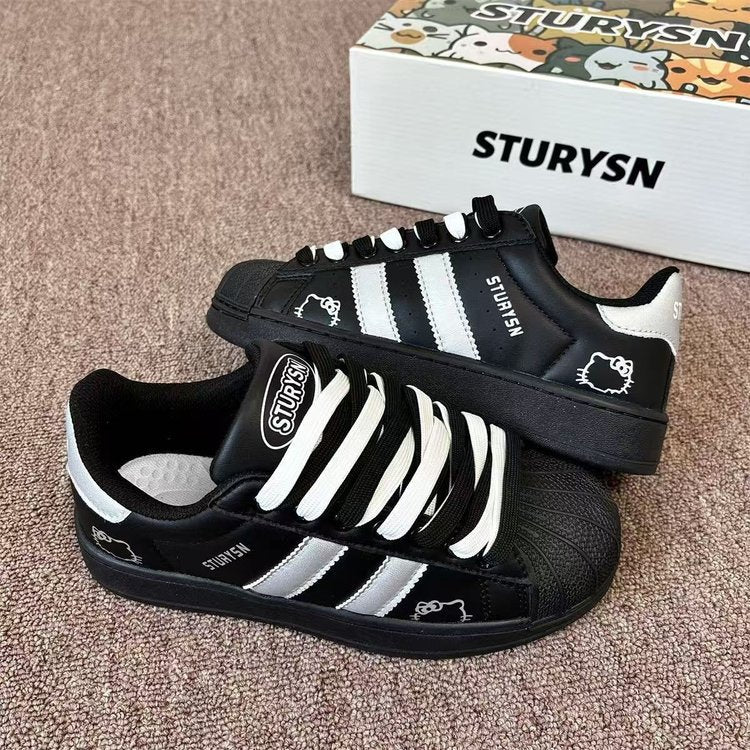 Damen Sportliche Sneakers mit strukturiertem Obermaterial und rutschfester Sohle EB
