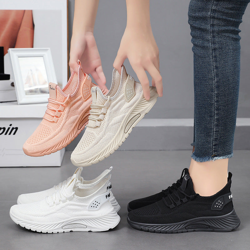 Damen Atmungsaktive Freizeit-Sneakers mit dämpfender Sohle EB